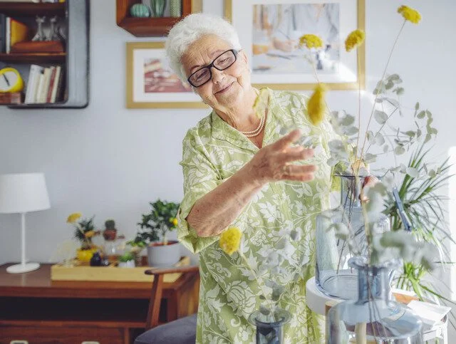 Senior woman at home